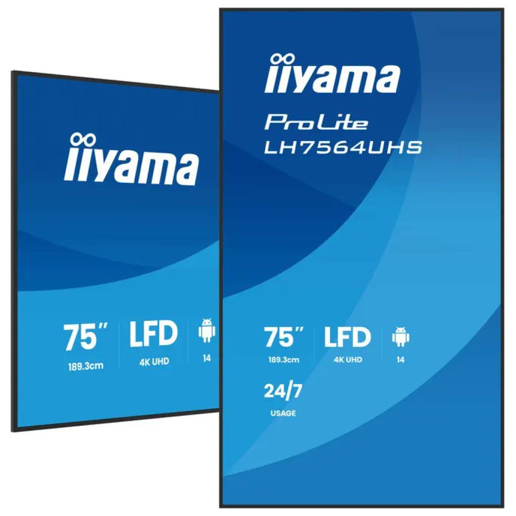 IIYAMA ProLite LH7564UHS-B1AG Display Signage 75” 4K UHD IIYAMA ProLite LH7564UHS-B1AG Display Signage 75” 4K UHD