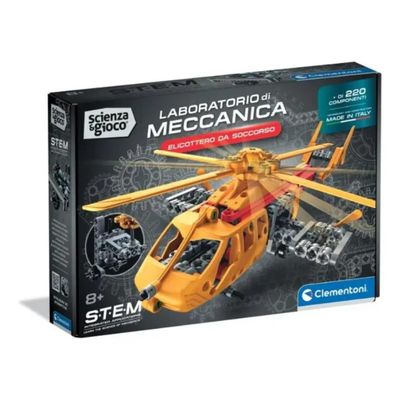 Clementoni Scienza e Gioco Mechanics – Elicottero da Soccorso, 220 Pezzi, 8+