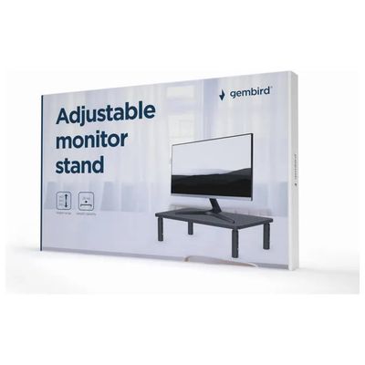 Gembird MS-TABLE-01 Supporto Regolabile per Monitor e Laptop, Acciaio Nero Gembird MS-TABLE-01 Supporto Regolabile per Monitor e Laptop, Acciaio Nero