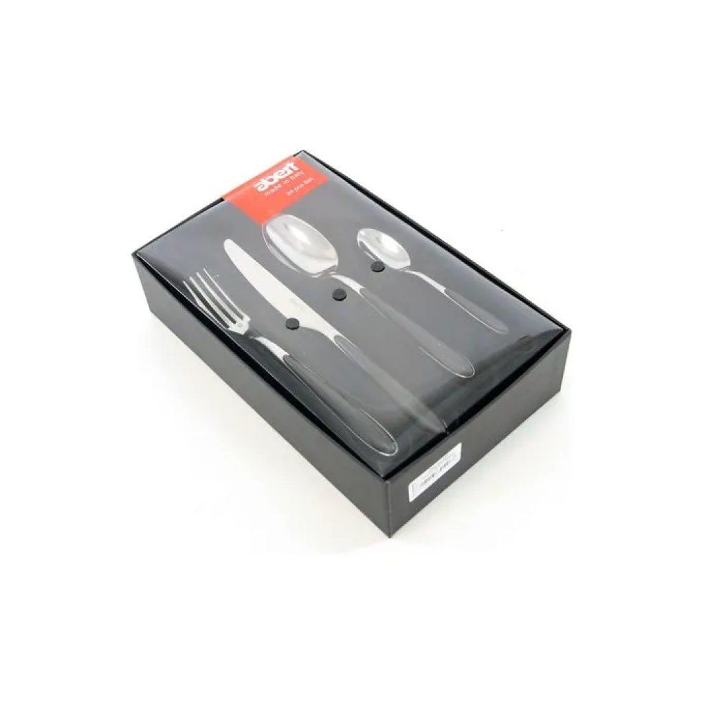 Abert MasterN Set di Posate 24 Pezzi Nero per 6 Persone