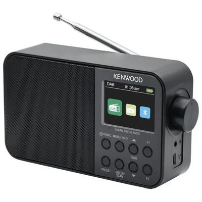 Kenwood CR-M30DAB-B Radio portatile DAB+/FM con Bluetooth 5.0, display TFT da 2,4 Kenwood CR-M30DAB-B Radio portatile DAB+/FM con Bluetooth 5.0, display TFT da 2,4" e 3,2 W - Nero