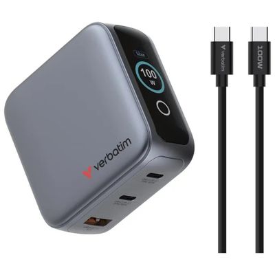Verbatim 30239 Caricabatterie Universale Interno 100 W con Power Delivery 3.0 Quick Charge 3 Verbatim 30239 Caricabatterie Universale Interno 100 W con Power Delivery 3.0 Quick Charge 3