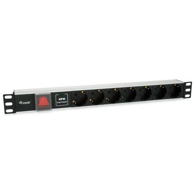 Equip 333309 PDU Rack 1U con 7 Prese Tipo F, 16 A e Protezione da Sovratensioni Equip 333309 PDU Rack 1U con 7 Prese Tipo F, 16 A e Protezione da Sovratensioni
