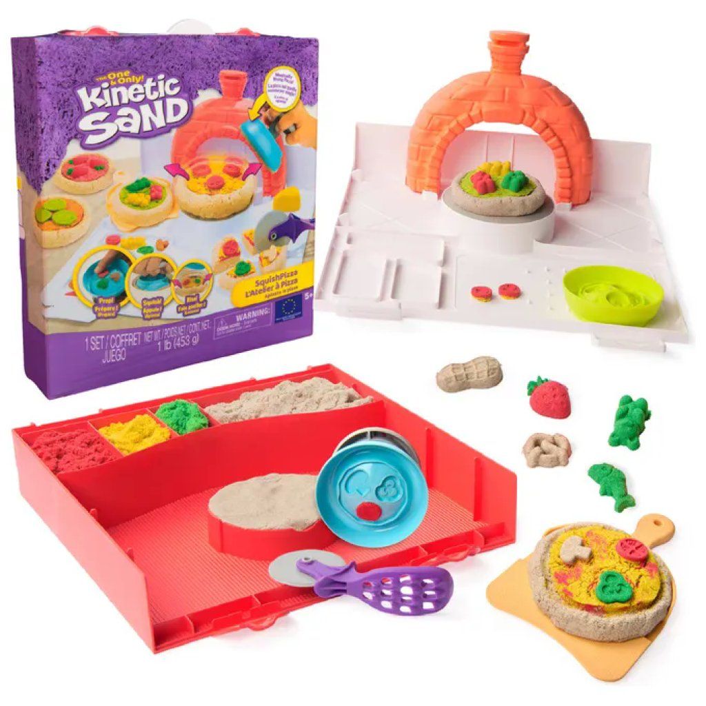 Spin Master Kinetic Sand Squish Pizza – Set creativo Spin Master Kinetic Sand Squish Pizza – Set creativo