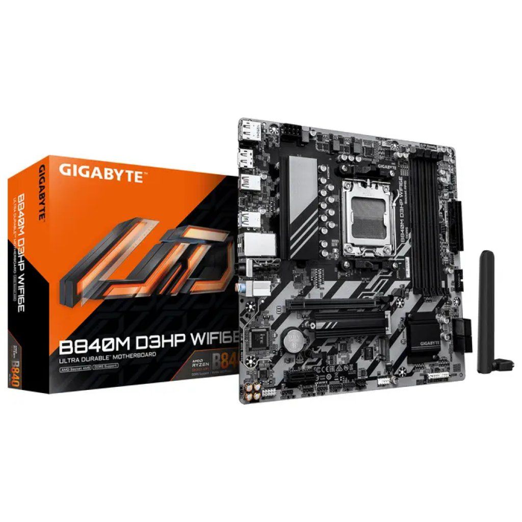 Gigabyte B840M D3HP WF6E – Scheda madre AM5 micro ATX, DDR5 e Wi-Fi 6E