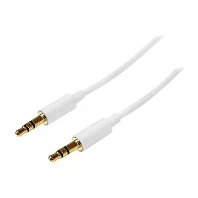 StarTech.com Cavo audio stereo AUX 3,5 mm maschio-maschio, bianco, 2 m StarTech.com Cavo audio stereo AUX 3,5 mm maschio-maschio, bianco, 2 m