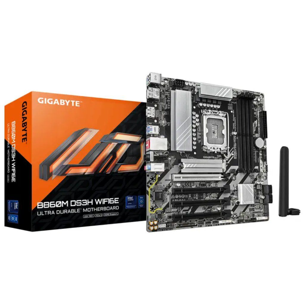 Gigabyte B860M DS3H WIFI6E – Scheda madre Micro-ATX LGA1851 DDR5 Gigabyte B860M DS3H WIFI6E – Scheda madre Micro-ATX LGA1851 DDR5