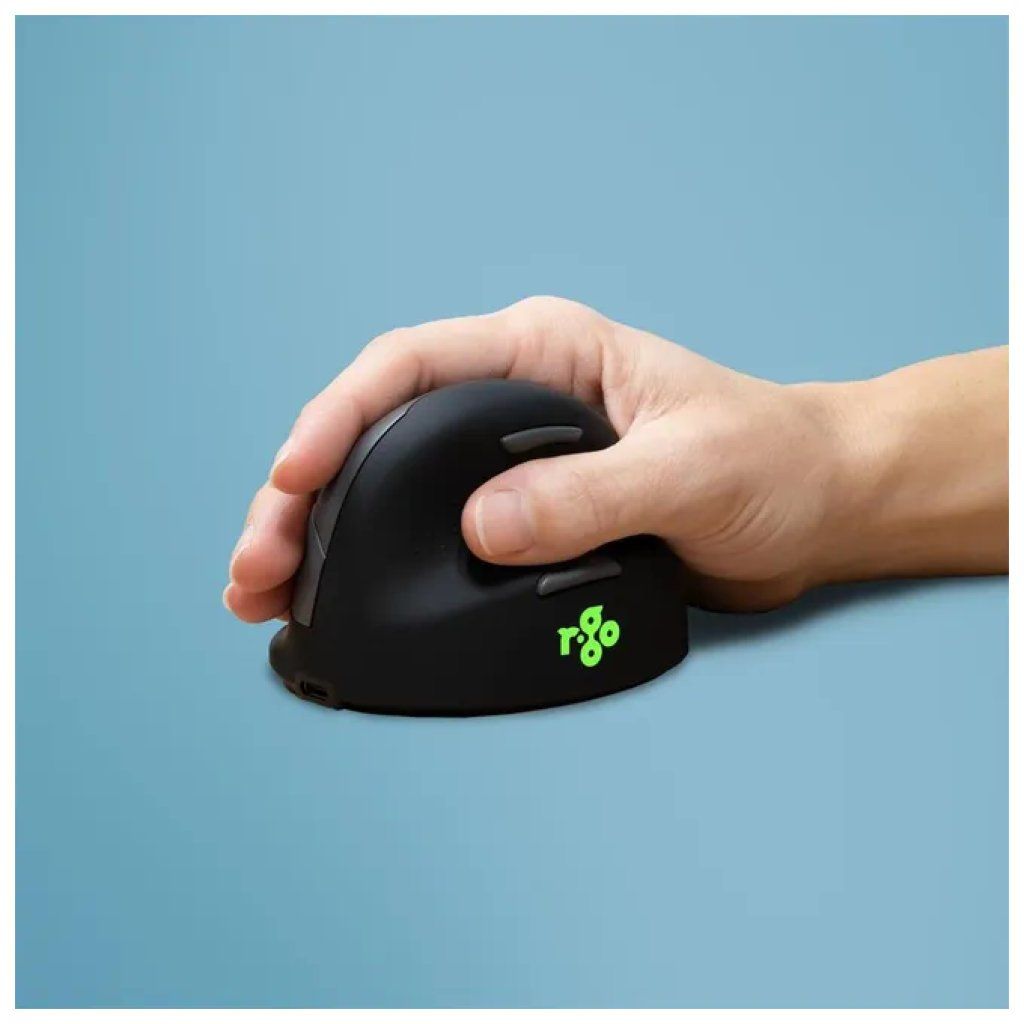 R-GO TOOLS R-Go HE Mouse: mouse verticale ergonomico Bluetooth nero R-GO TOOLS R-Go HE Mouse: mouse verticale ergonomico Bluetooth nero