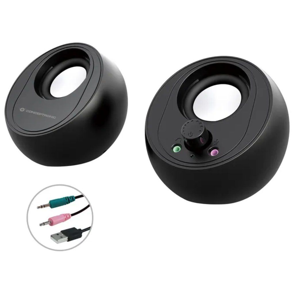 Conceptronic BJORN01B Casse PC 2.0 Bluetooth 5.0 10W Jack 3.5mm Alimentazione USB colore Nero Conceptronic BJORN01B Casse PC 2.0 Bluetooth 5.0 10W Jack 3.5mm Alimentazione USB colore Nero