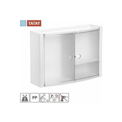 TATAY Armadietto Bagno Orizzontale a 2 Ante Glaçé