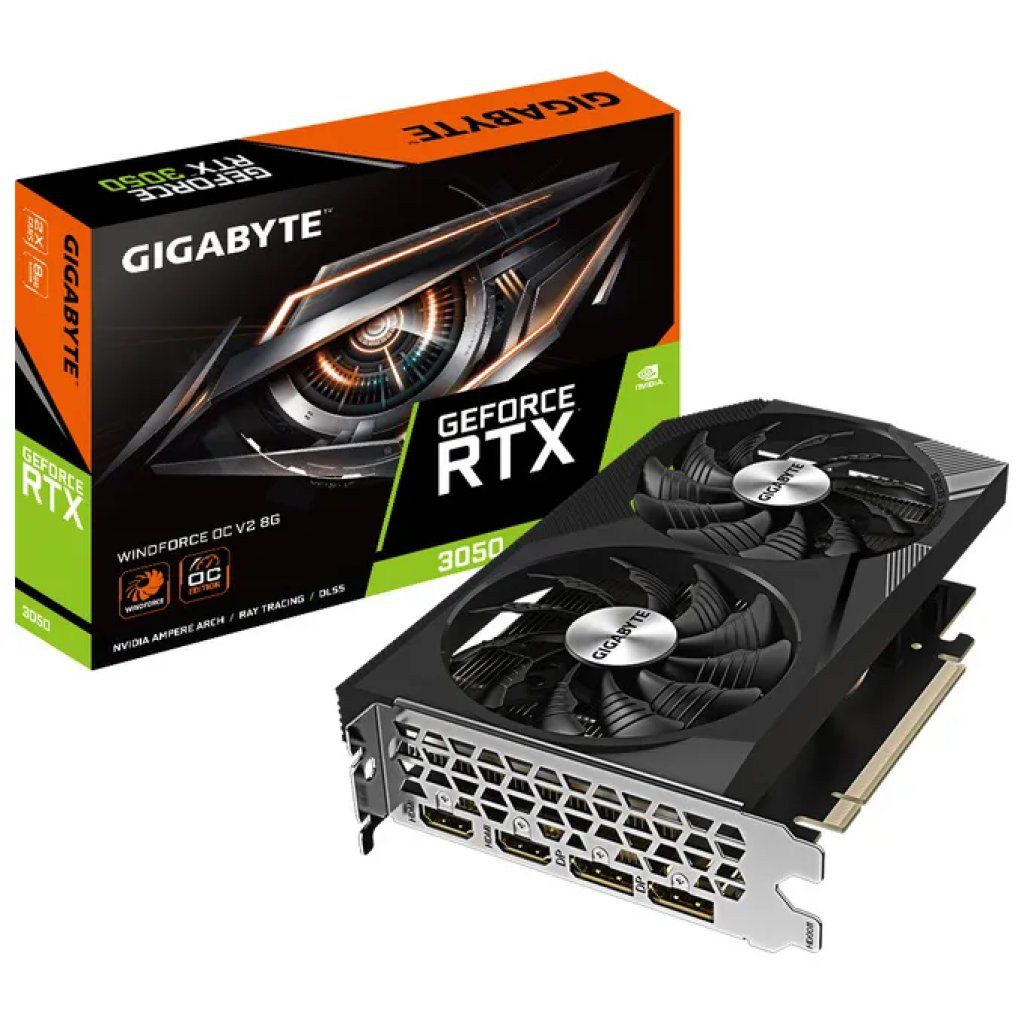 Gigabyte GeForce RTX 3050 WINDFORCE OC V2 8 GB GDDR6 Gigabyte GeForce RTX 3050 WINDFORCE OC V2 8 GB GDDR6