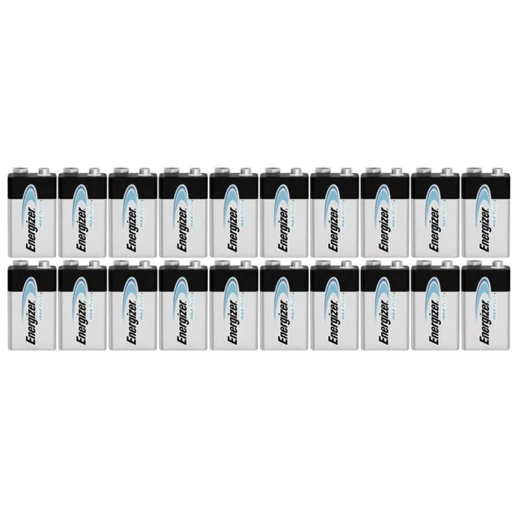 Energizer Max Plus – Batterie alcaline 9V, confezione da 20 Energizer Max Plus – Batterie alcaline 9V, confezione da 20