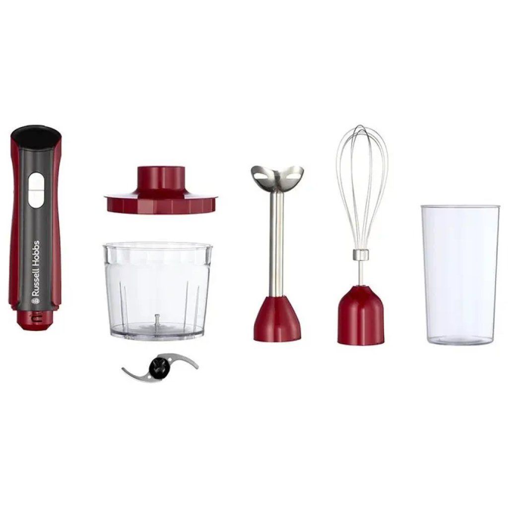 Russell Hobbs Desire 27140-56 Frullatore a Immersione 3 in 1, 500 W, Rosso