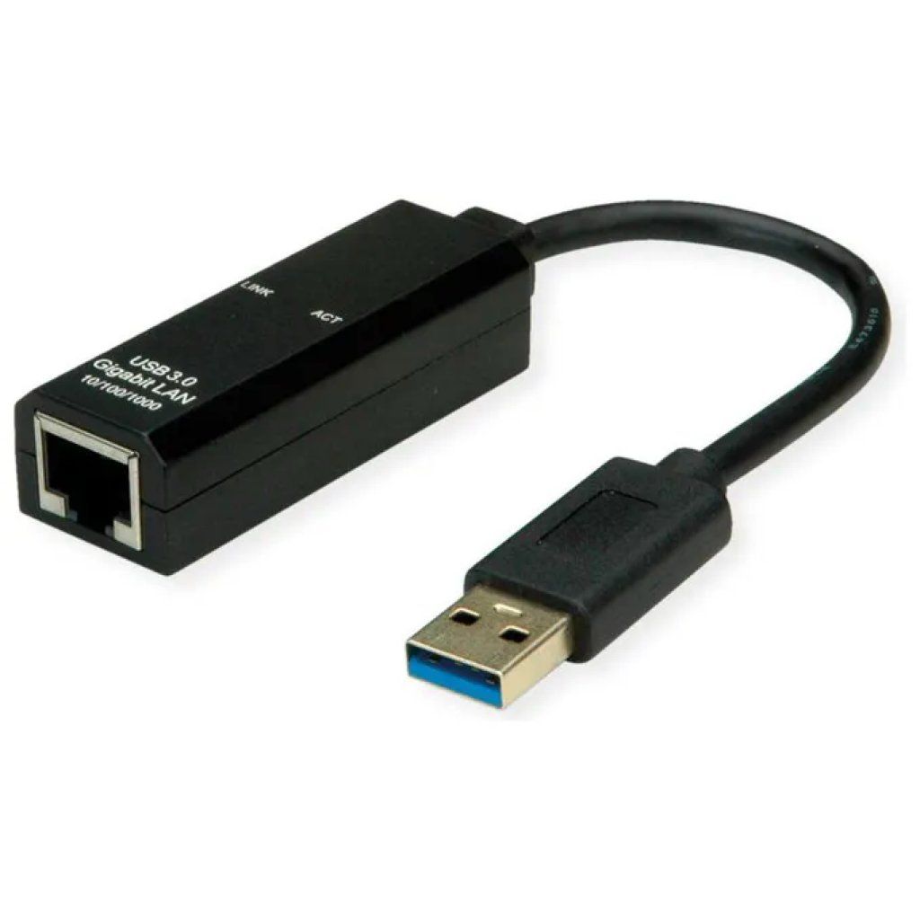 VALUE 12.99.1119 Adattatore USB 3.0 Gigabit Ethernet RJ-45 Nero