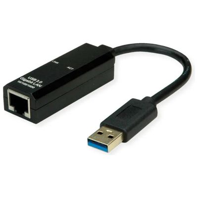 VALUE 12.99.1119 Adattatore USB 3.0 Gigabit Ethernet RJ-45 Nero