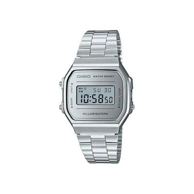 Casio A168WEM-7EF Orologio Digitale Vintage Unisex Argento Casio A168WEM-7EF Orologio Digitale Vintage Unisex Argento