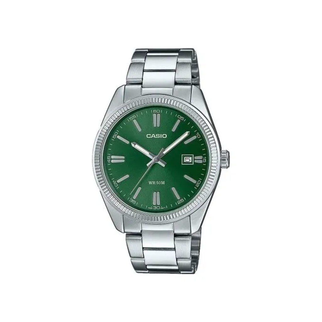 Casio MTP-1302PD-3AVEF Orologio Uomo Verde e Acciaio Casio MTP-1302PD-3AVEF Orologio Uomo Verde e Acciaio