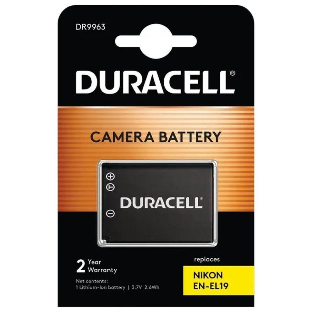 Duracell DR9963 Batteria Ricaricabile per Nikon EN-EL19, Li-Ion 3,7 V 700 mAh Duracell DR9963 Batteria Ricaricabile per Nikon EN-EL19, Li-Ion 3,7 V 700 mAh