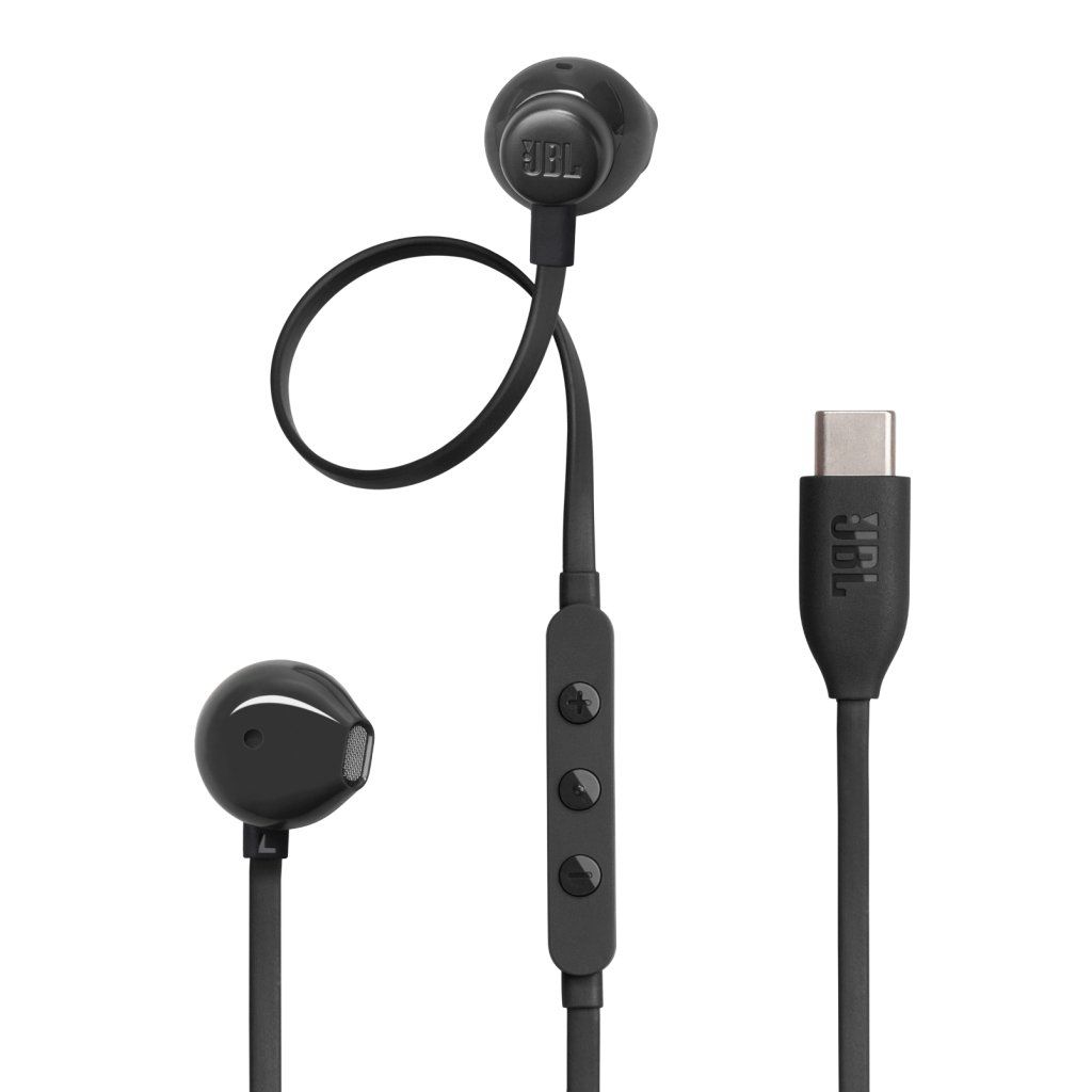 JBL Tune 305C Auricolari USB-C Neri con Microfono e Cavo Antigroviglio