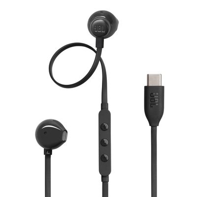 JBL Tune 305C Auricolari USB-C Neri con Microfono e Cavo Antigroviglio JBL Tune 305C Auricolari USB-C Neri con Microfono e Cavo Antigroviglio