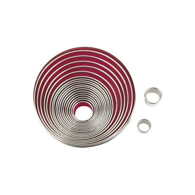 Kaufgut 041296 – Set da 11 stampini circolari lisci per biscotti Kaufgut 041296 – Set da 11 stampini circolari lisci per biscotti