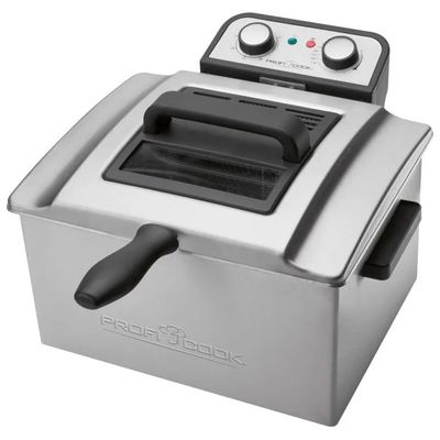 KAUFGUT ProfiCook PC-FR 1038 Friggitrice Doppia 5 L, 3000 W, Argento KAUFGUT ProfiCook PC-FR 1038 Friggitrice Doppia 5 L, 3000 W, Argento