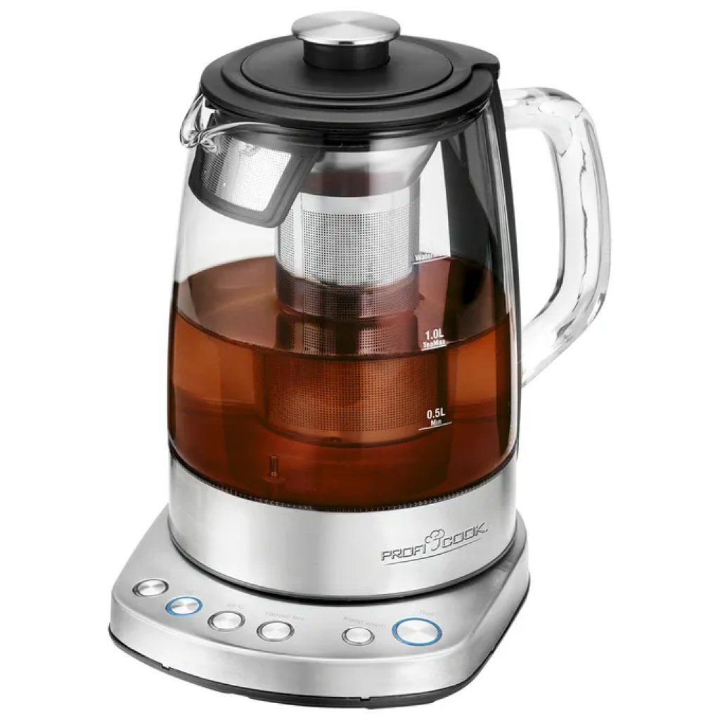 ProfiCook PC-WKS 1167G Bollitore elettrico in vetro 1,5 L, 2200 W, color Bacca ProfiCook PC-WKS 1167G Bollitore elettrico in vetro 1,5 L, 2200 W, color Bacca