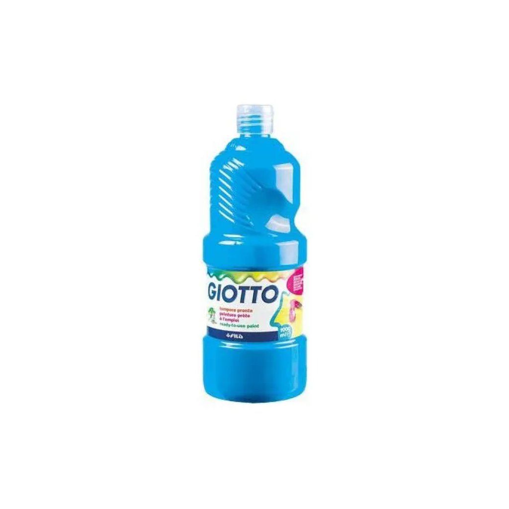 Giotto Tempera Pronta Ciano a Base d'Acqua, Flacone da 1000 ml