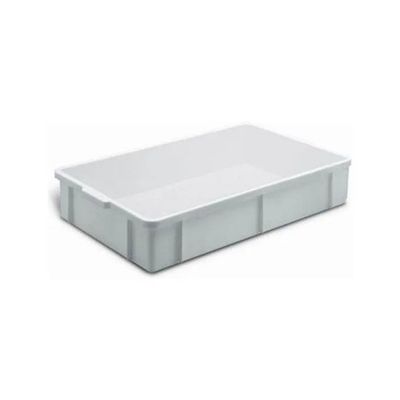 Giganplast Cassetta Sovrapponibile per Alimenti 60 x 40 x 8 cm, 19 L, Bianca