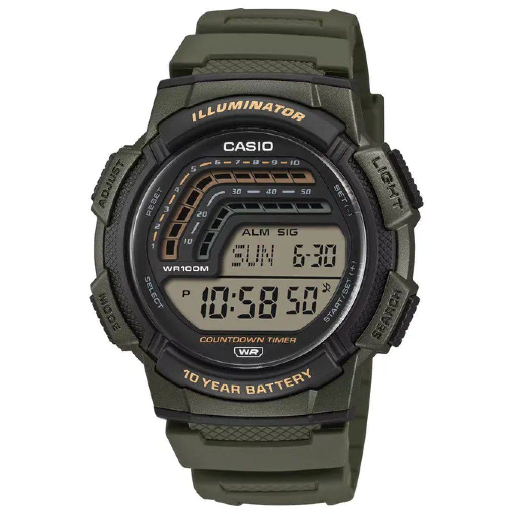 Casio WS-1800-3AVEF Orologio Digitale Sportivo Uomo Verde