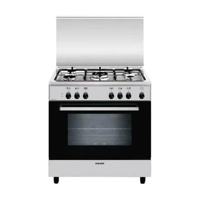 Glem Gas A855EI Alpha Cucina 80 cm 5 Fuochi Gas Forno Elettrico 95 L Classe A colore Nero Acciaio Inox