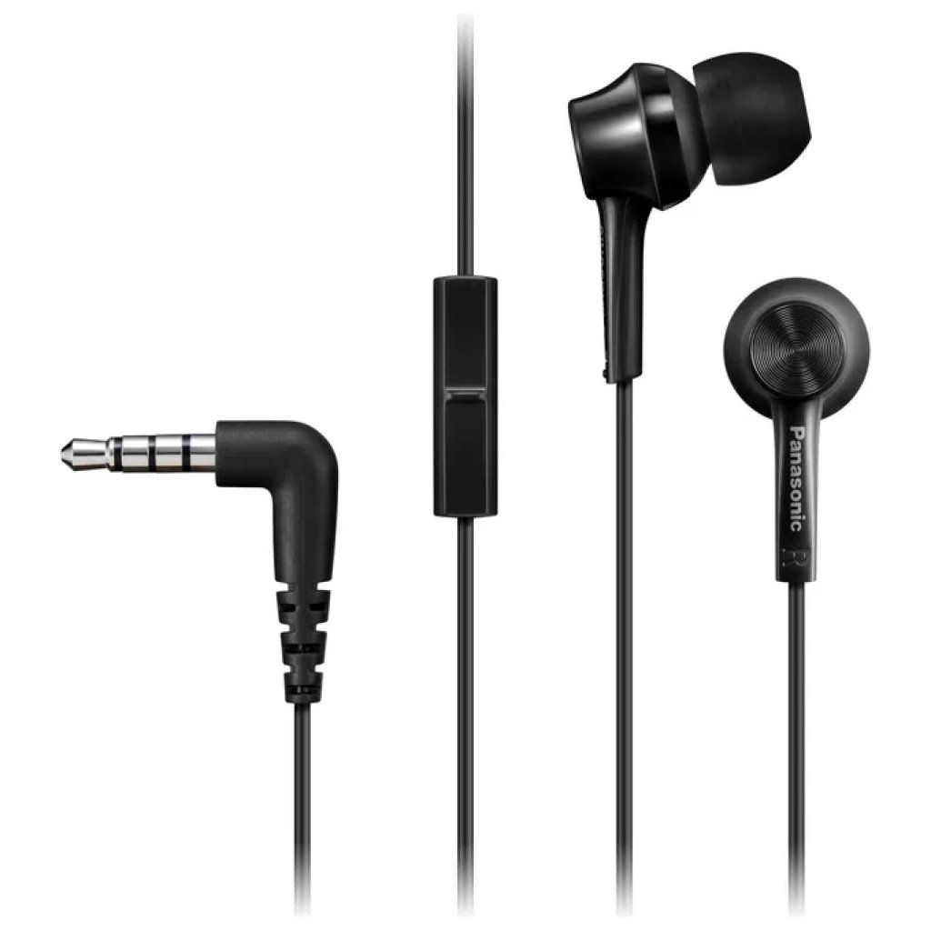 Panasonic RP-TCM115E-K Auricolare In-Ear con Microfono Cablato Jack 3.5mm 109 dB 1.2 m colore Nero