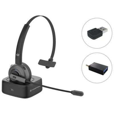 Conceptronic POLONA03BDA Cuffie Wireless Monofoniche Bluetooth con Cancellazione del Rumore Microfono