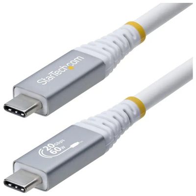 StarTech.com Cavo USB4 USB-C 3 m, 20 Gbps, 60 W, 4K a 120 Hz, Bianco StarTech.com Cavo USB4 USB-C 3 m, 20 Gbps, 60 W, 4K a 120 Hz, Bianco