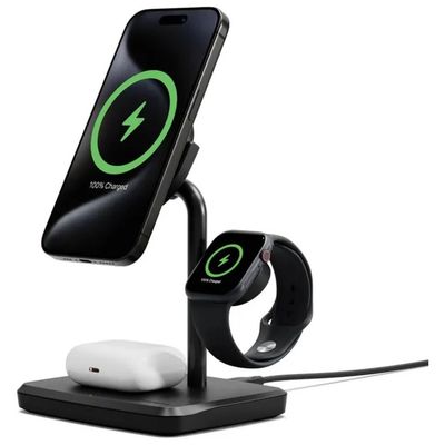 Cygnett ChargeBase CY5100BUNCP – Caricatore Wireless Qi2 3 in 1, 15 W, Nero Cygnett ChargeBase CY5100BUNCP – Caricatore Wireless Qi2 3 in 1, 15 W, Nero