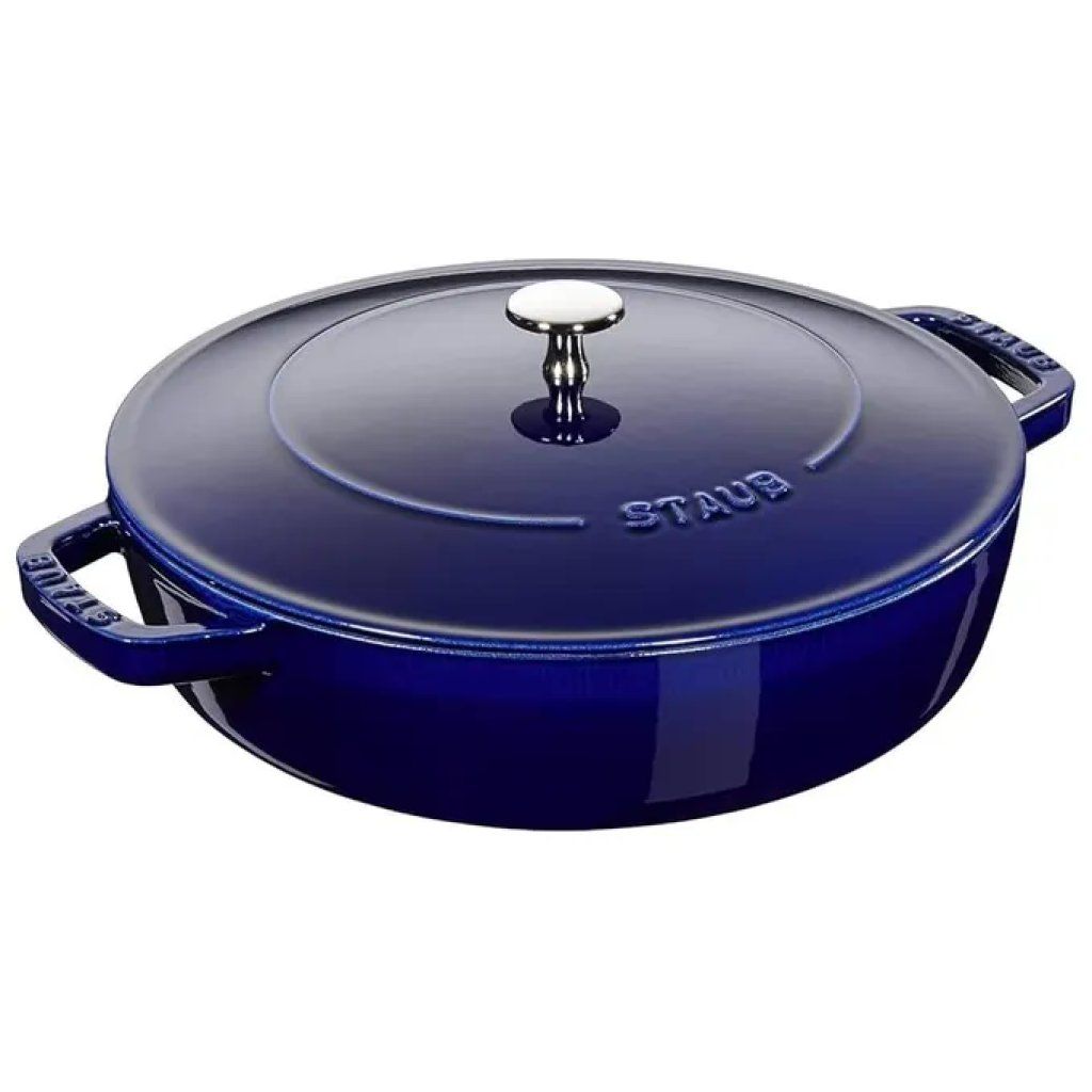 STAUB Tegame Chistera in Ghisa Smaltata, 28 cm, 3,7 L, Blu Scuro