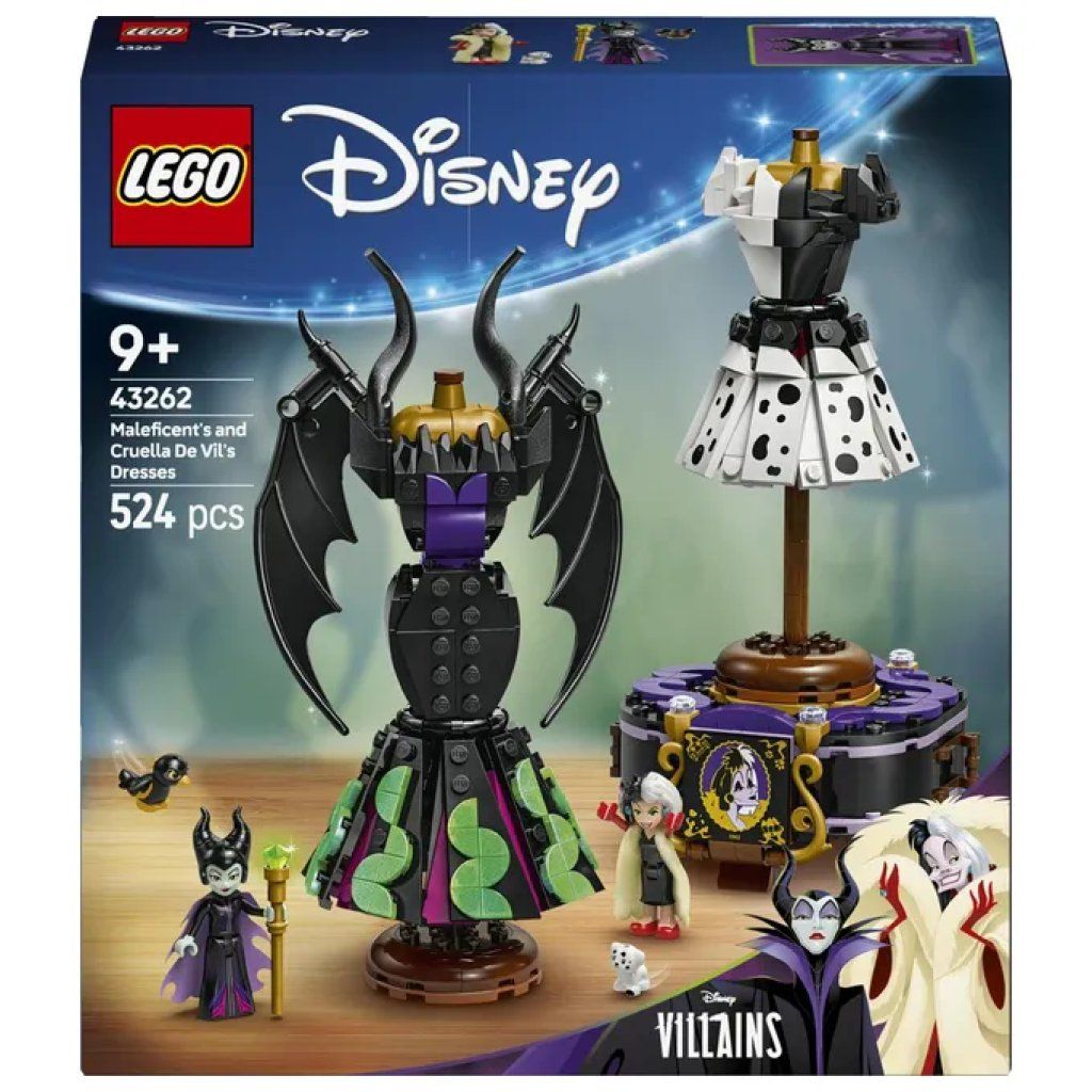 LEGO Disney 43262 Abiti di Malefica e Crudelia De Mon, set da 524 pezzi