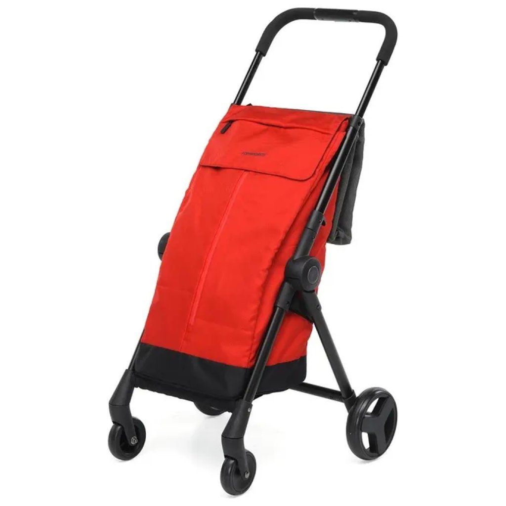 Foppapedretti Go Fast – Carrello Portaspesa Pieghevole 53 L, Rosso
