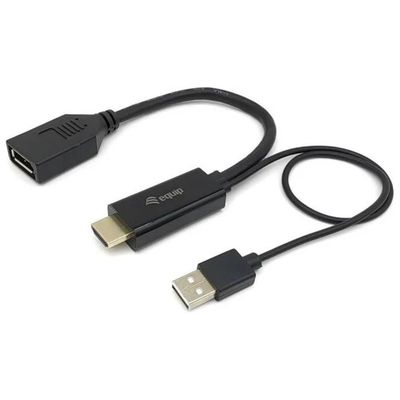 Equip 119039 Convertitore HDMI a DisplayPort 4K 60Hz, 15 cm, Nero