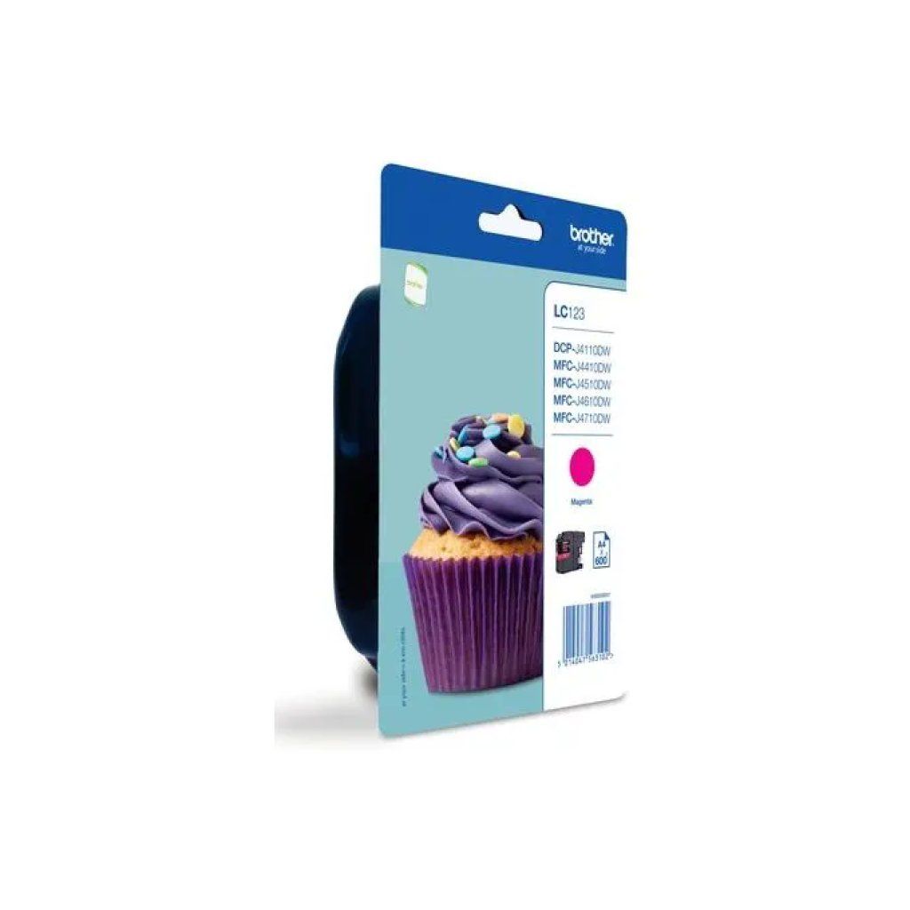 Brother LC-123MBP Cartuccia Inkjet Magenta, 600 Pagine