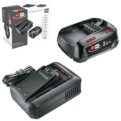 Bosch POWER FOR ALL Starter Set 18V 2,5 Ah con caricabatteria rapido AL 18V-44 Bosch POWER FOR ALL Starter Set 18V 2,5 Ah con caricabatteria rapido AL 18V-44