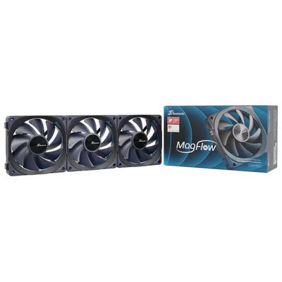 Seasonic MagFlow Kit 3 Ventole PC 120 mm, Nero