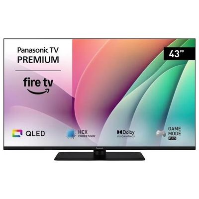 Panasonic TV-43W80CEZS Serie W Televisore QLED+ 4K UHD Fire TV Dolby Vision HDR10+ Dolby Atmos colore Nero