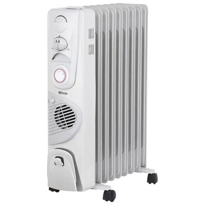 Termozeta TZR23 Radiatore a Olio 9 Elementi, 2400 W, Timer 24 h, 3 Potenze, Bianco