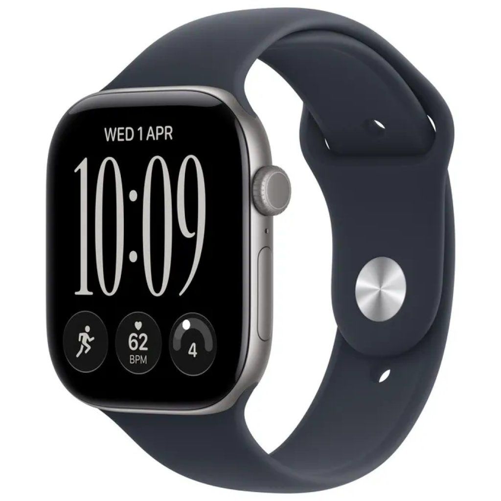 Apple Watch Series 12 GPS + Cellular 46 mm – Grigio Siderale con cinturino Blu Marino
