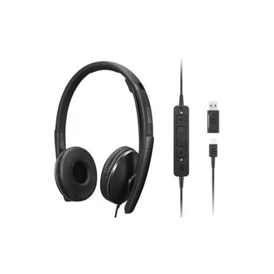 Lenovo 4XD1M45627 Cuffie Stereo USB-C Nere con Microfono