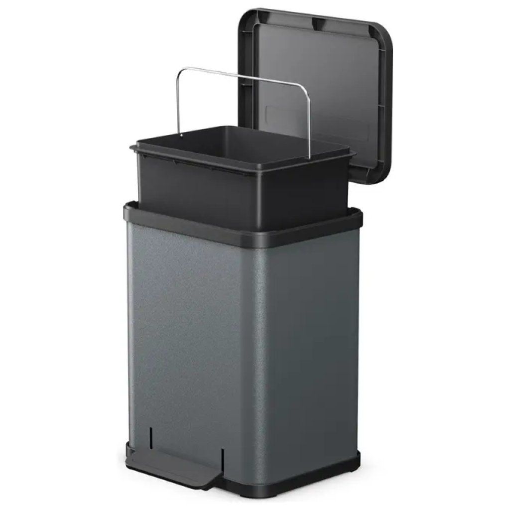 HAILO Öko uno Plus M Bidone a Pedale 17 L Grigio Scuro