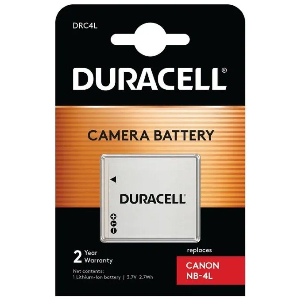 Duracell DRC4L Batteria Ricaricabile Li-Ion 720 mAh per Canon NB-4L Duracell DRC4L Batteria Ricaricabile Li-Ion 720 mAh per Canon NB-4L