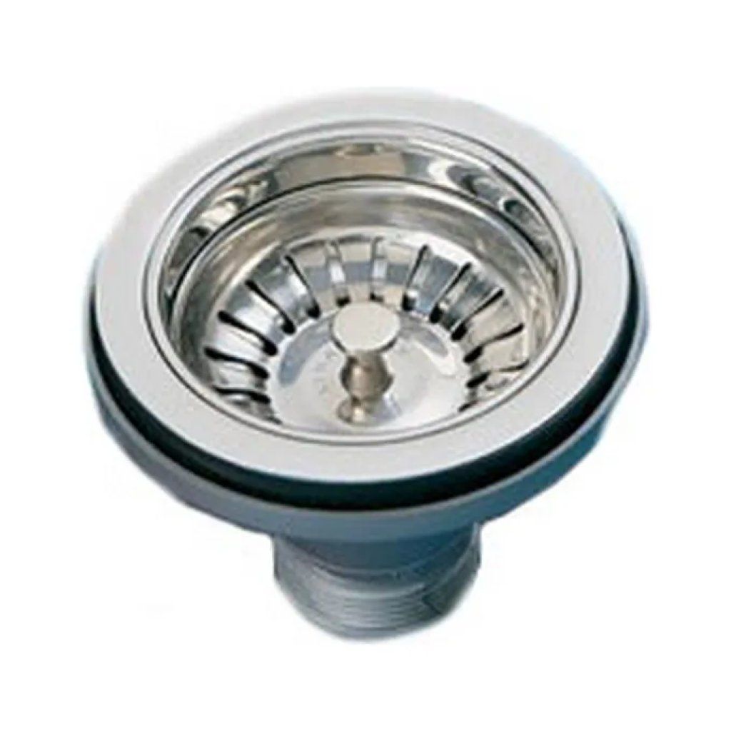 LIRA 1945.040 Piletta Basket Universale Cromo per Lavello, Foro 90 mm, Uscita 1½'' Gas