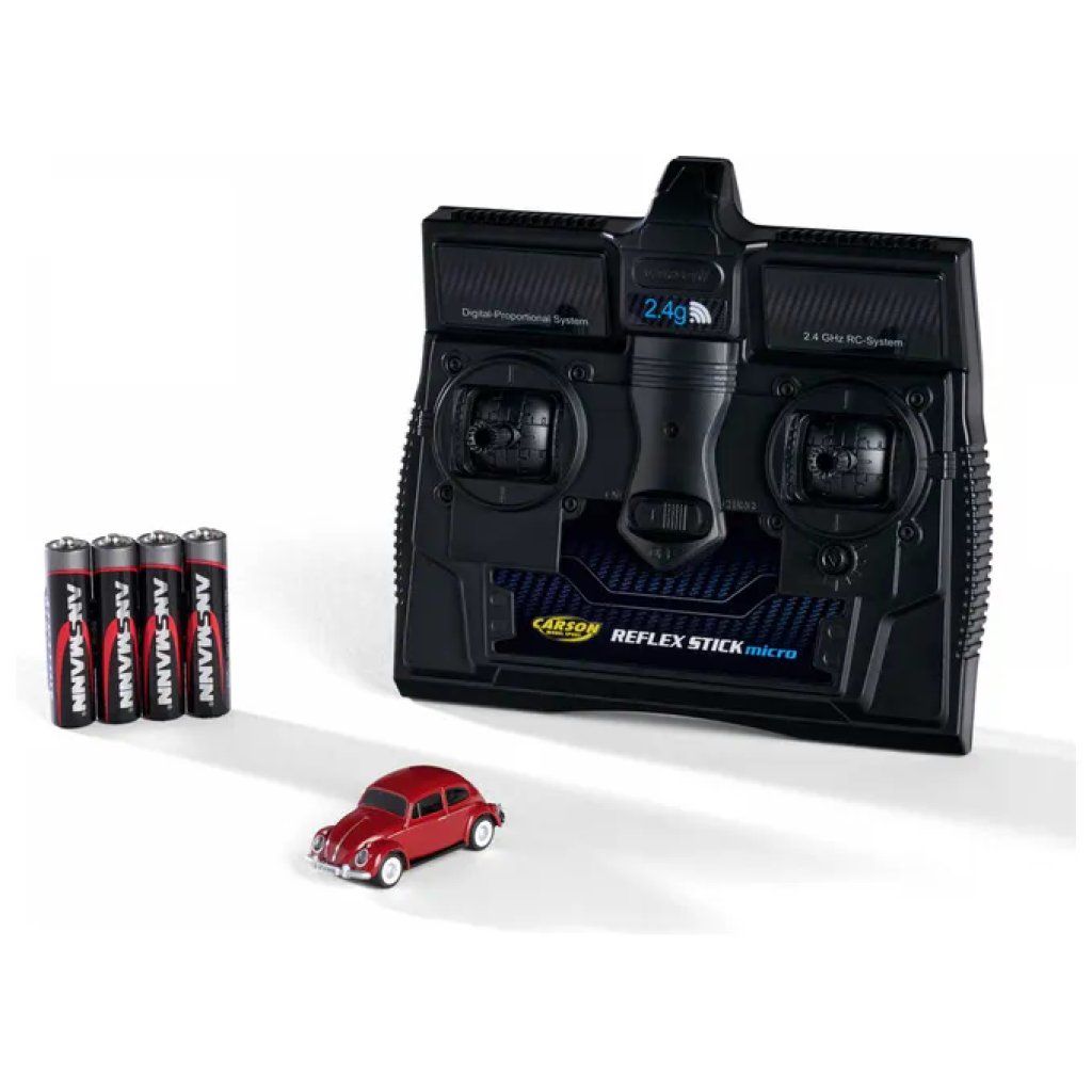 Carson Volkswagen Beetle RC 1:87 rossa con LED